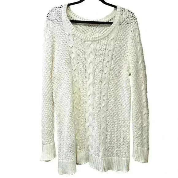 BB Dakota Women's Cable Knit Sweater Off White Color Size Large #029 - Picture 1 of 5